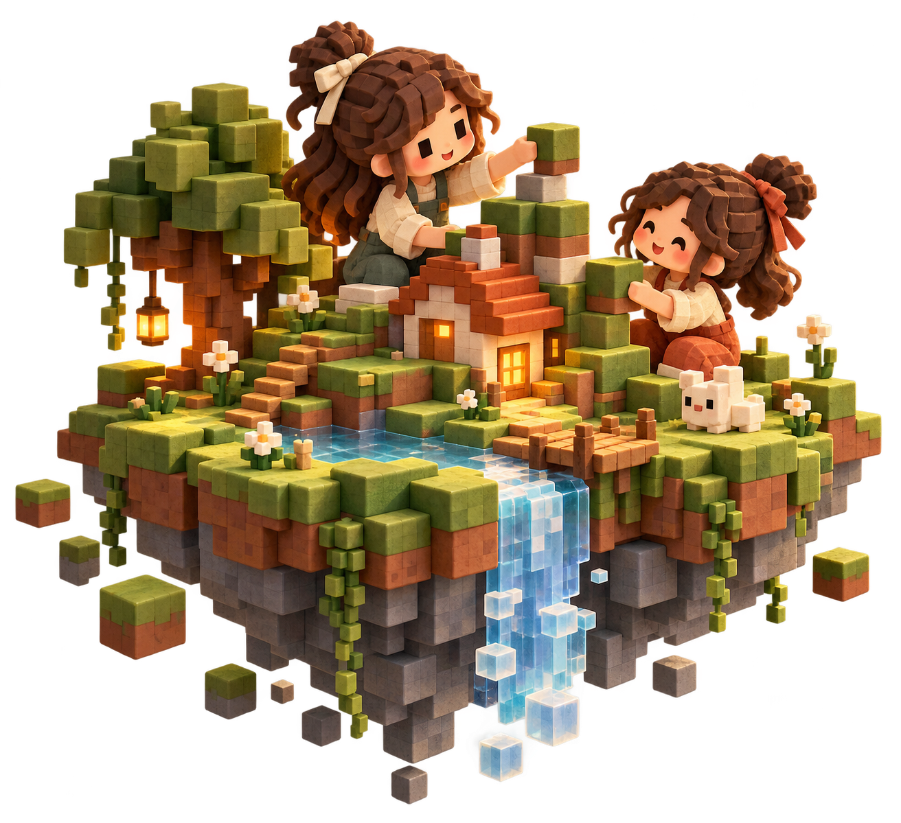 a voxel grass block